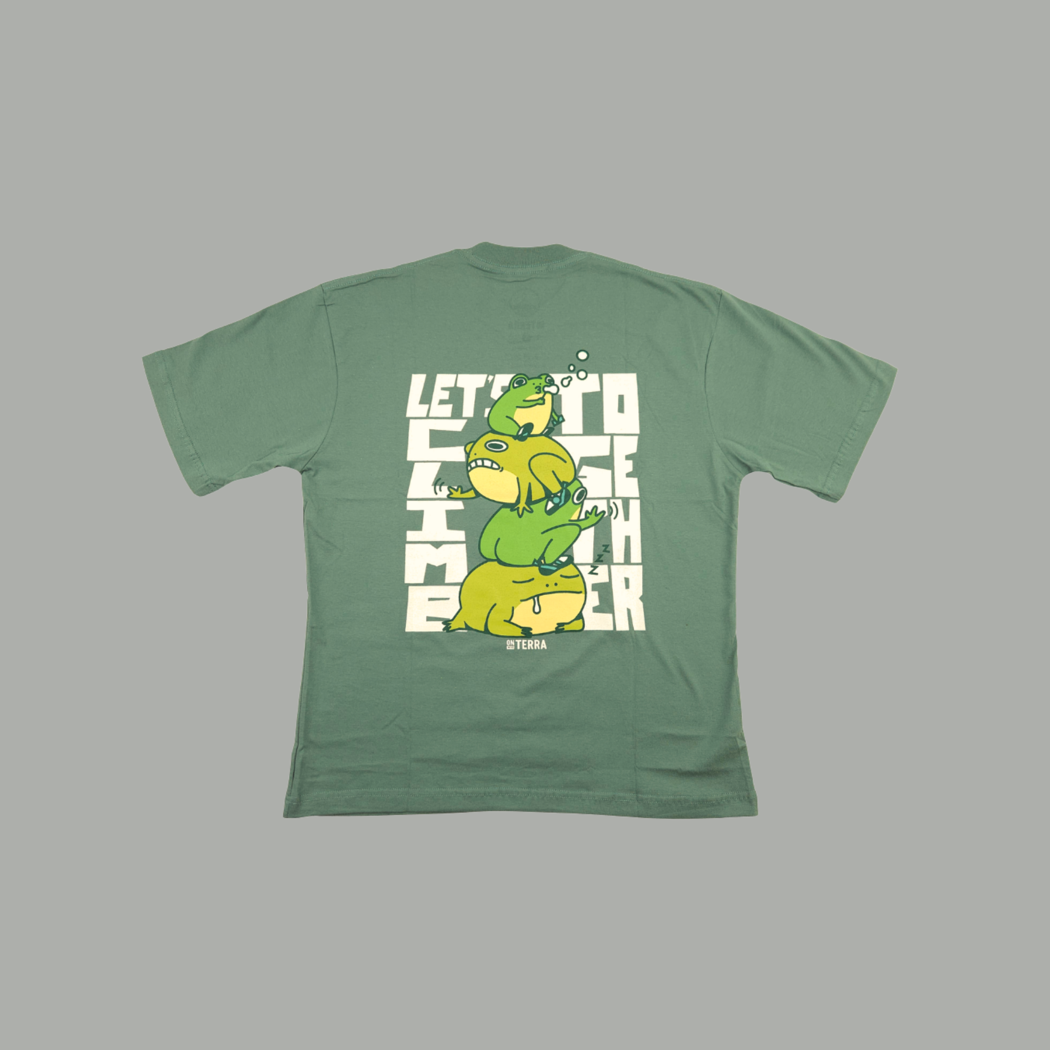 OnTerra Oversized T-Shirt Let's Climb Together - Green